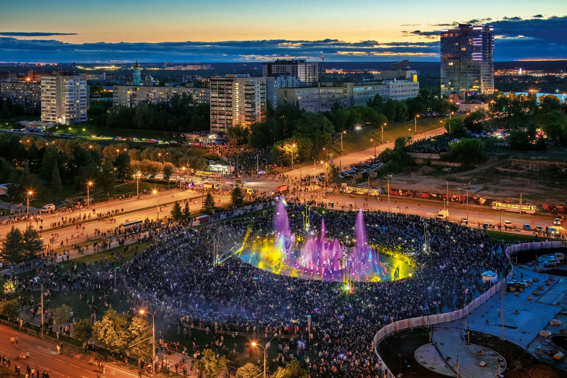 Открытие нового фонтана на эспланаде, 2019 г. / Opening of a new fountain on the esplanade, 2019 г.